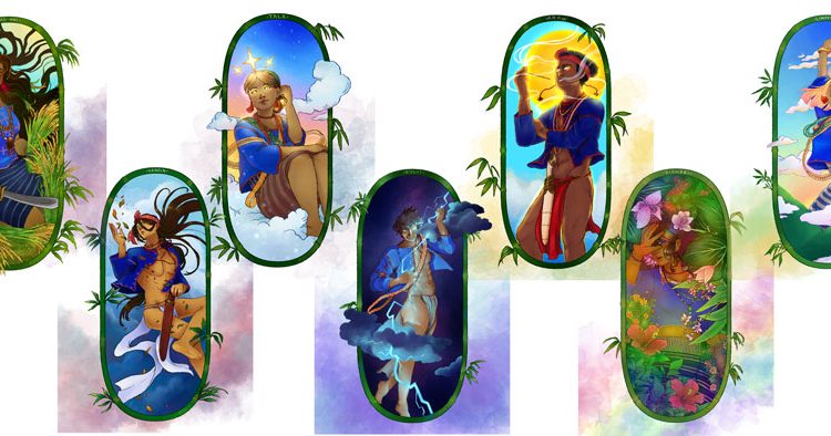 artistic interpretations of Bathala's Seven children